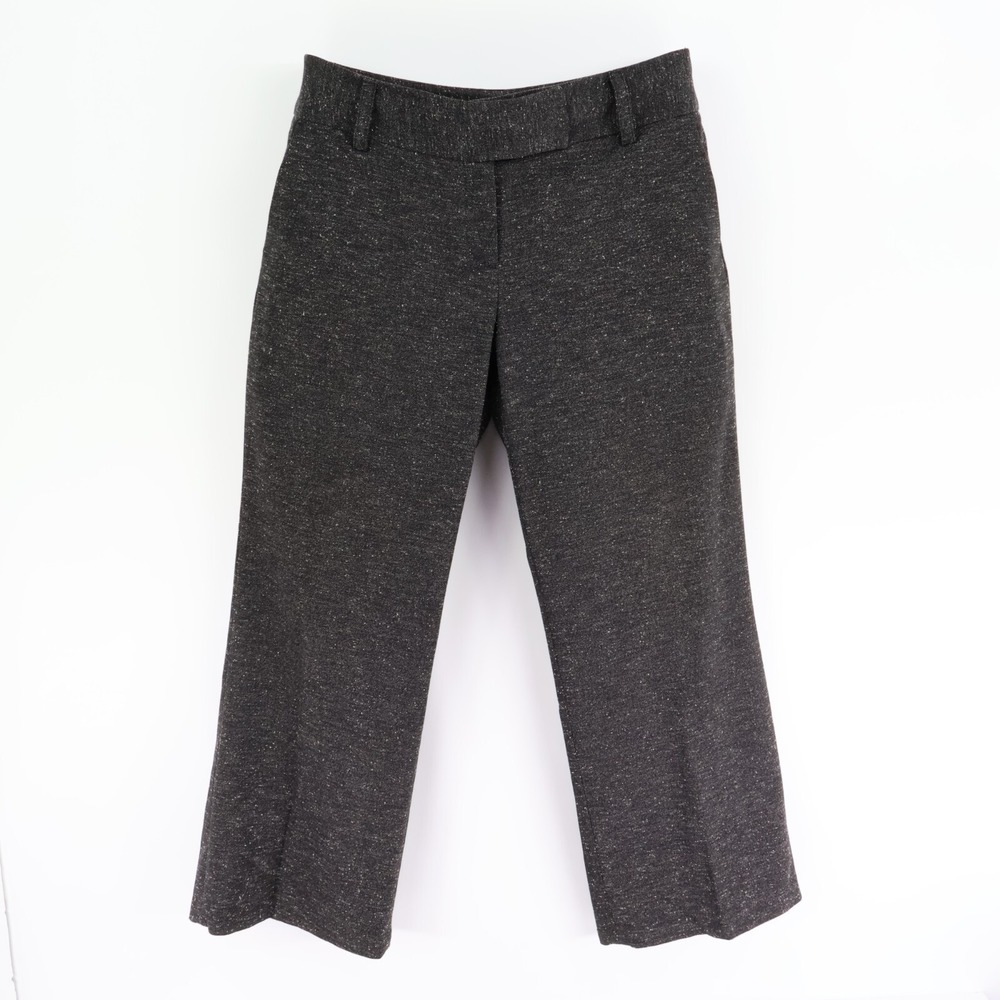 Apt. 9 Dress Pants Maxwell Fit Stretch Womens 12 Black Heathered Midrise Pockets